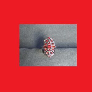 New: Bold Silver and Red Ring